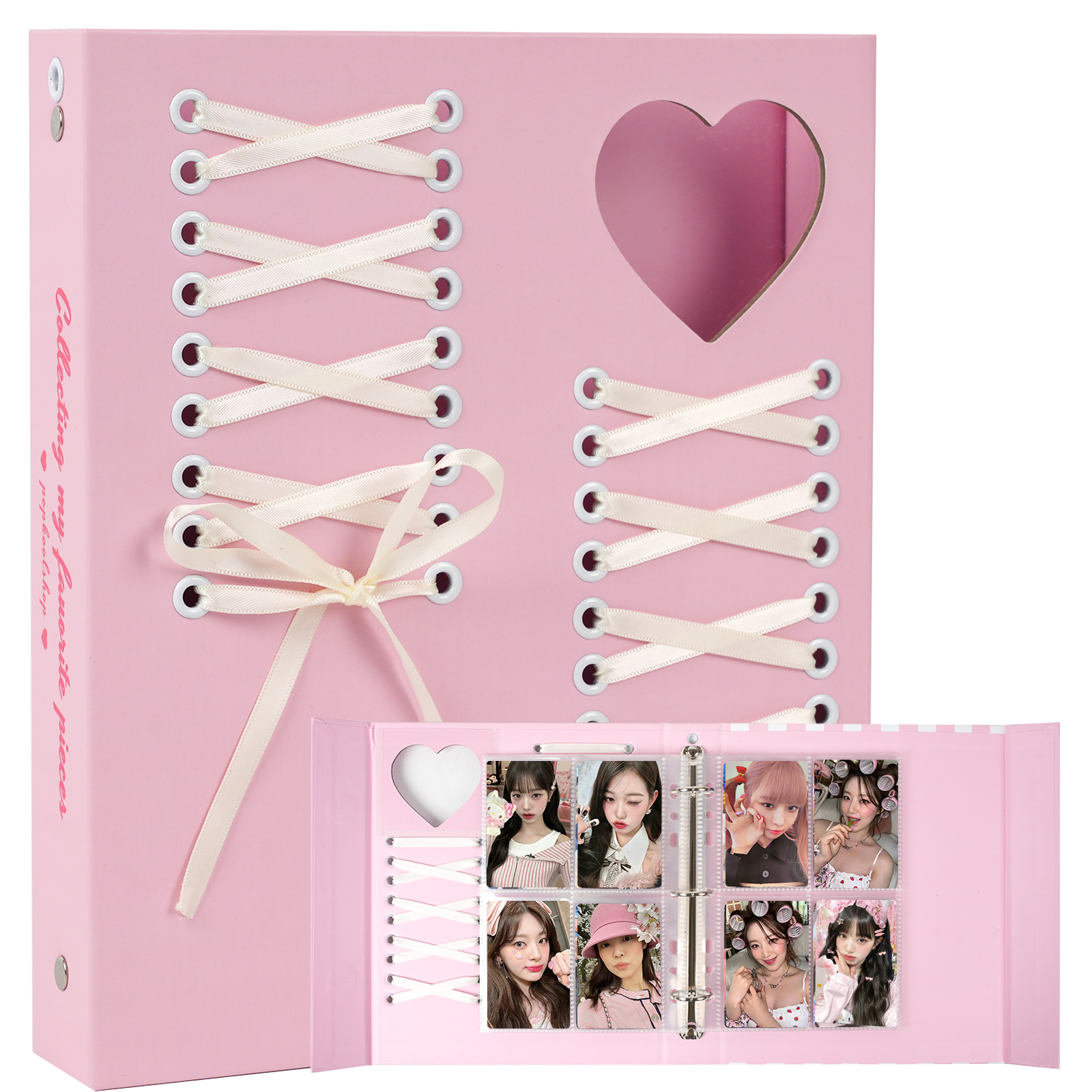 CeyiJun Ballet Ribbon Photocard Binder 100 Pockets with 25 Pcs Inner P PopKoolShop CeyiJun Ballet Ribbon Photocard Binder 100 Pockets with 25 Pcs Inner P PopKoolShop