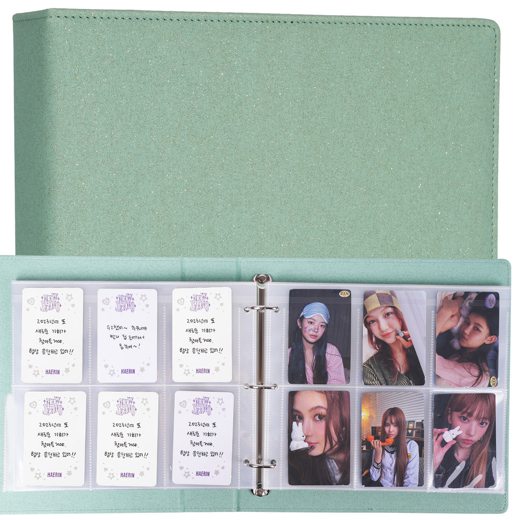 CeyiJun Moonlight Photocard Binder with 50 Pages 6 Pocket Single Side Inner Refills Acid-Free with 300 Pockets