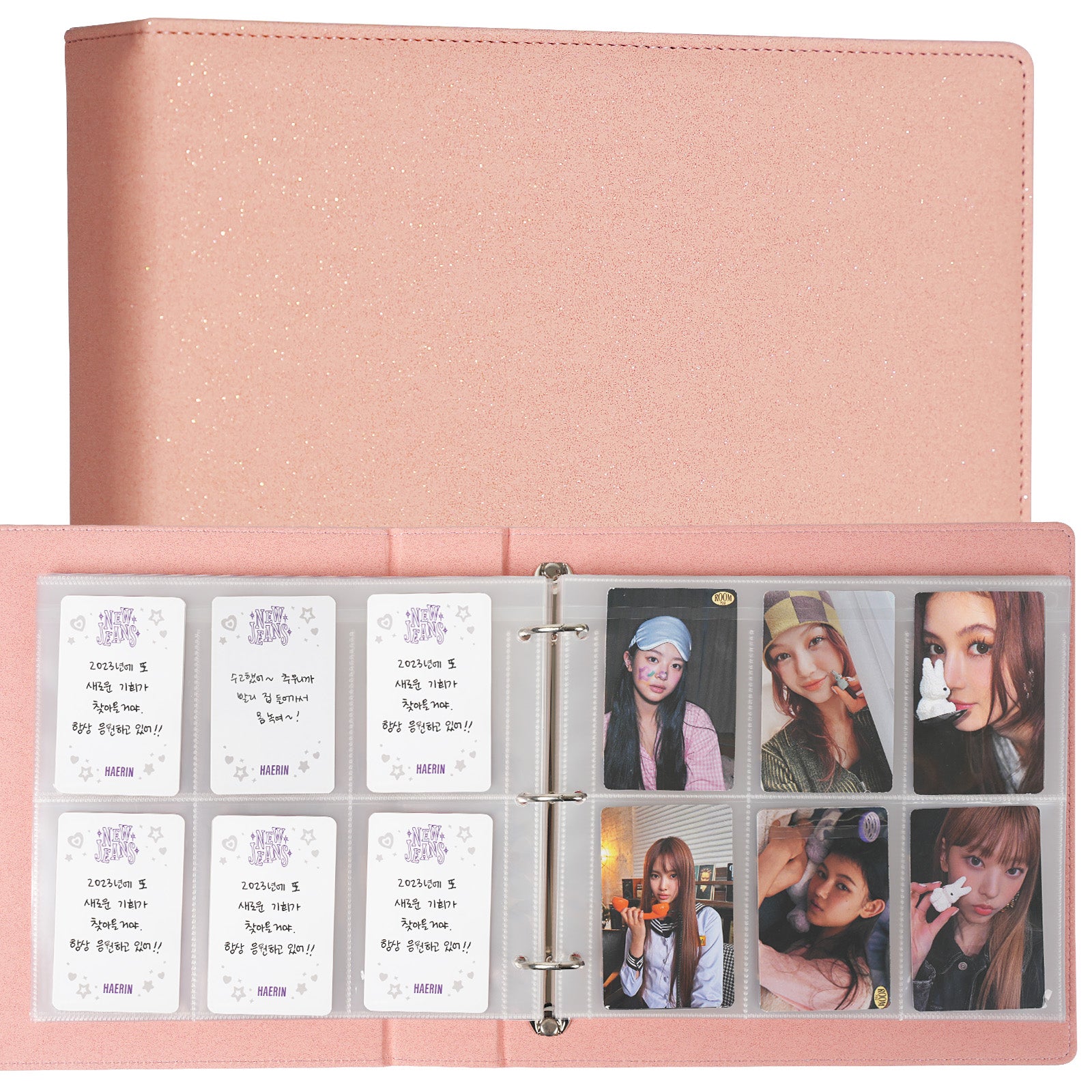 CeyiJun Moonlight Photocard Binder with 50 Pages 6 Pocket Single Side Inner Refills Acid-Free with 300 Pockets
