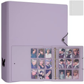CeyiJun A4 Plus 2 Inch Minimalist Photocard Binder with 25 Pages 9 Pocket Single Side Inner Refills and 2 Divider Acid-Free with 225 Pockets Butterfly