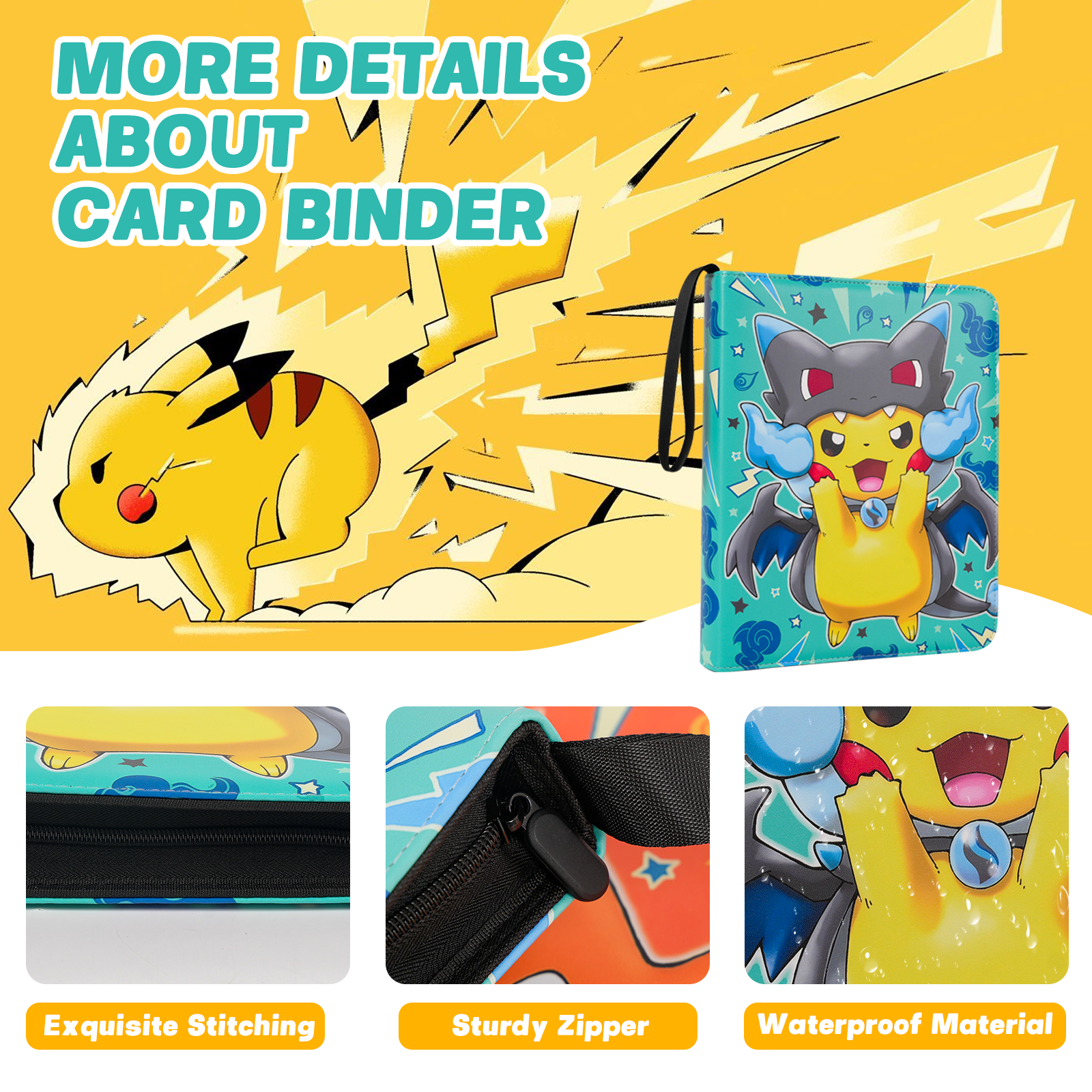 Game Card Binder 900 Pockets of Trading Card Binder with 9 Pocket Card Holder Binder contains 50 Removable Card Sleeves Card Collection Binder PU Organized