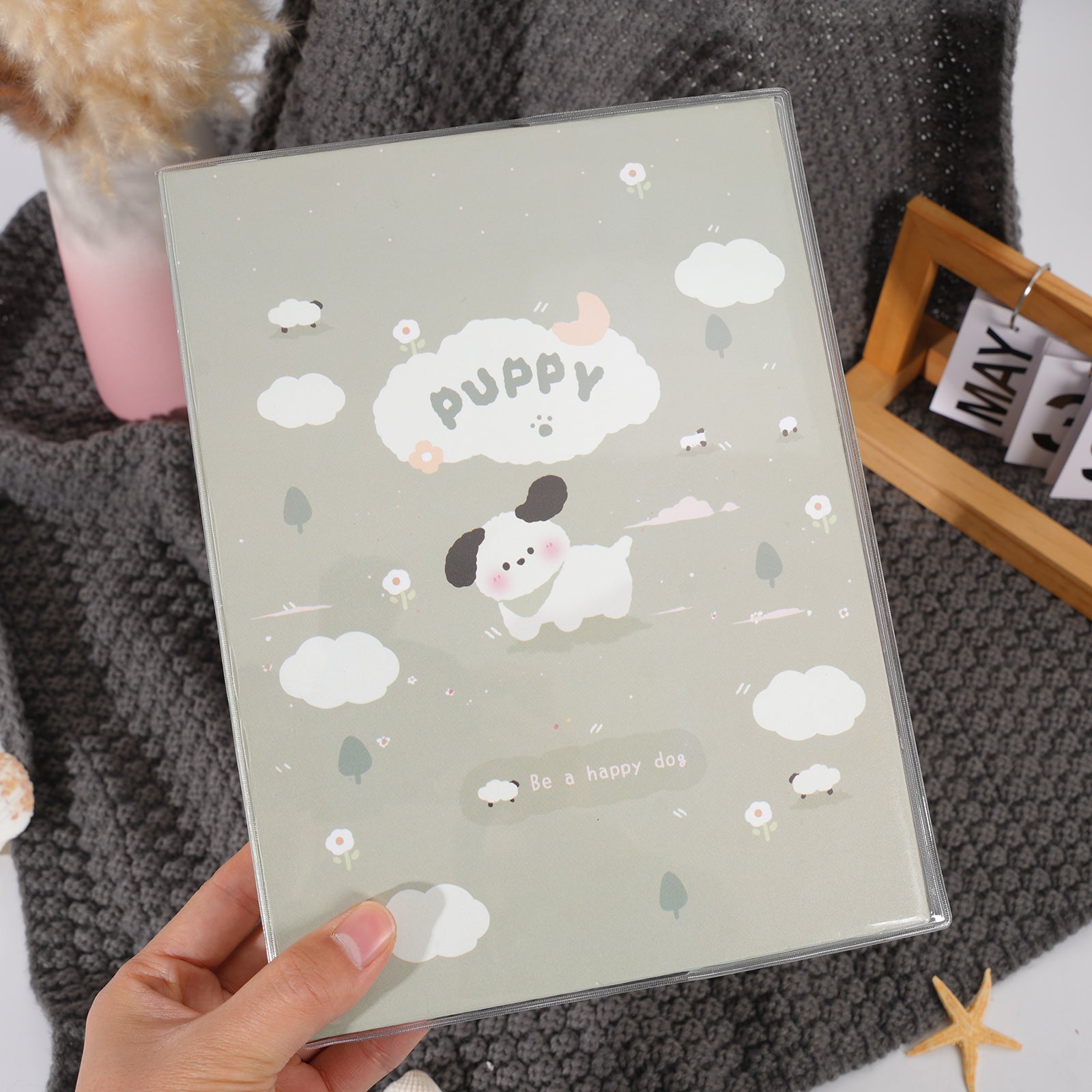 CeyiJun Cartoon Photocard Binder with 25 Pages 4 Pocket Single Side Inner Refills 200 Pockets