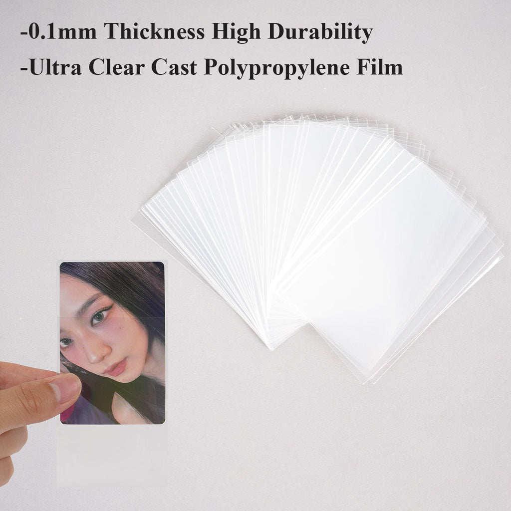 CeyiJun Kpop Photocard Sleeves 100 Microns｜ All Sizes Kpop photocards Clear Protector Acid-Free 61x91 mm
