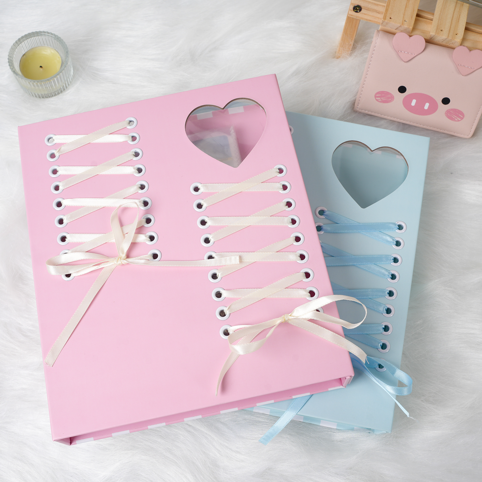 CeyiJun Ballet Ribbon Photocard Binder 100 Pockets with 25 Pcs Inner Pages, Korean Pop Photocard Holder Book, Photocard Album, 3 Ring K-Pop Album Photo Card Binder Book, 4 Photo Style Photo