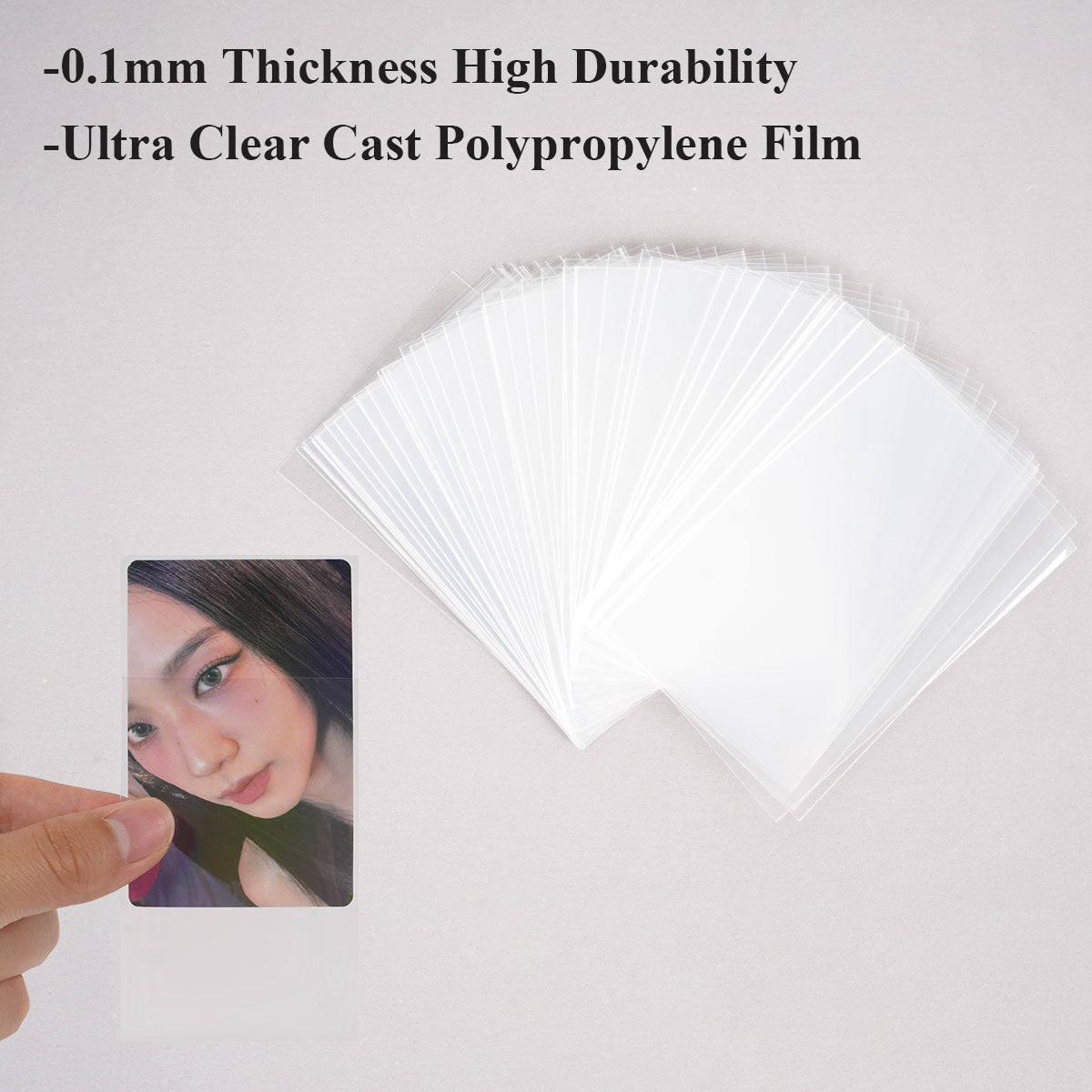 Kpop Photocard Sleeves 100 Microns｜ All Sizes Kpop photocards Clear Protector Acid-Free 37x47mm