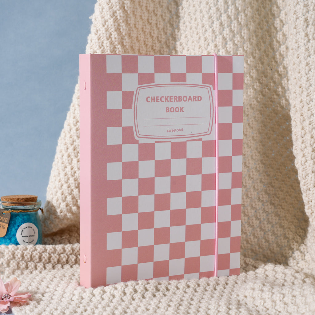 CeyiJun Checkered Photocard Binder with 25 Pages 4 Pocket Double Side Inner Refills with 200 Pockets