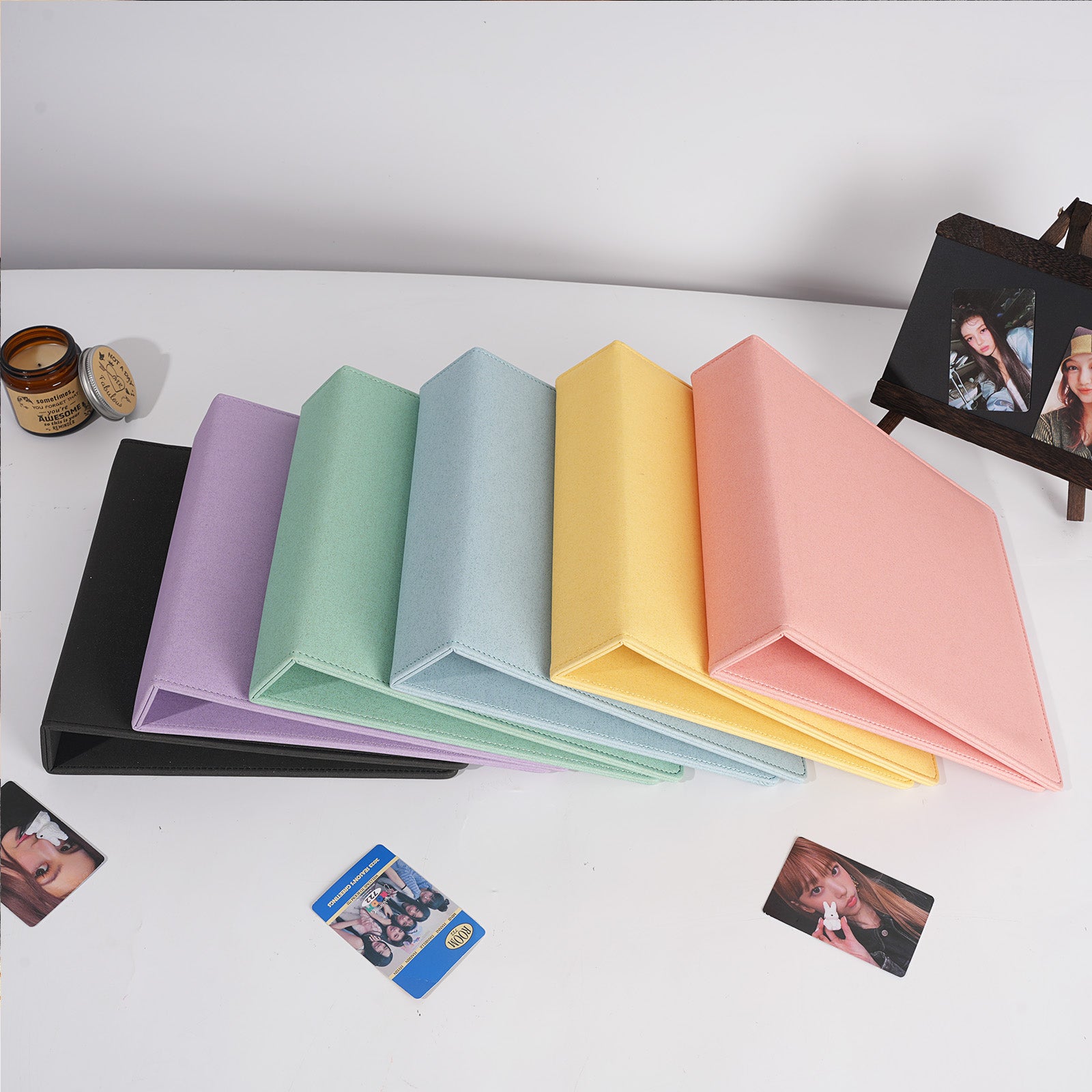 CeyiJun Moonlight Photocard Binder with 50 Pages 6 Pocket Single Side Inner Refills Acid-Free with 300 Pockets