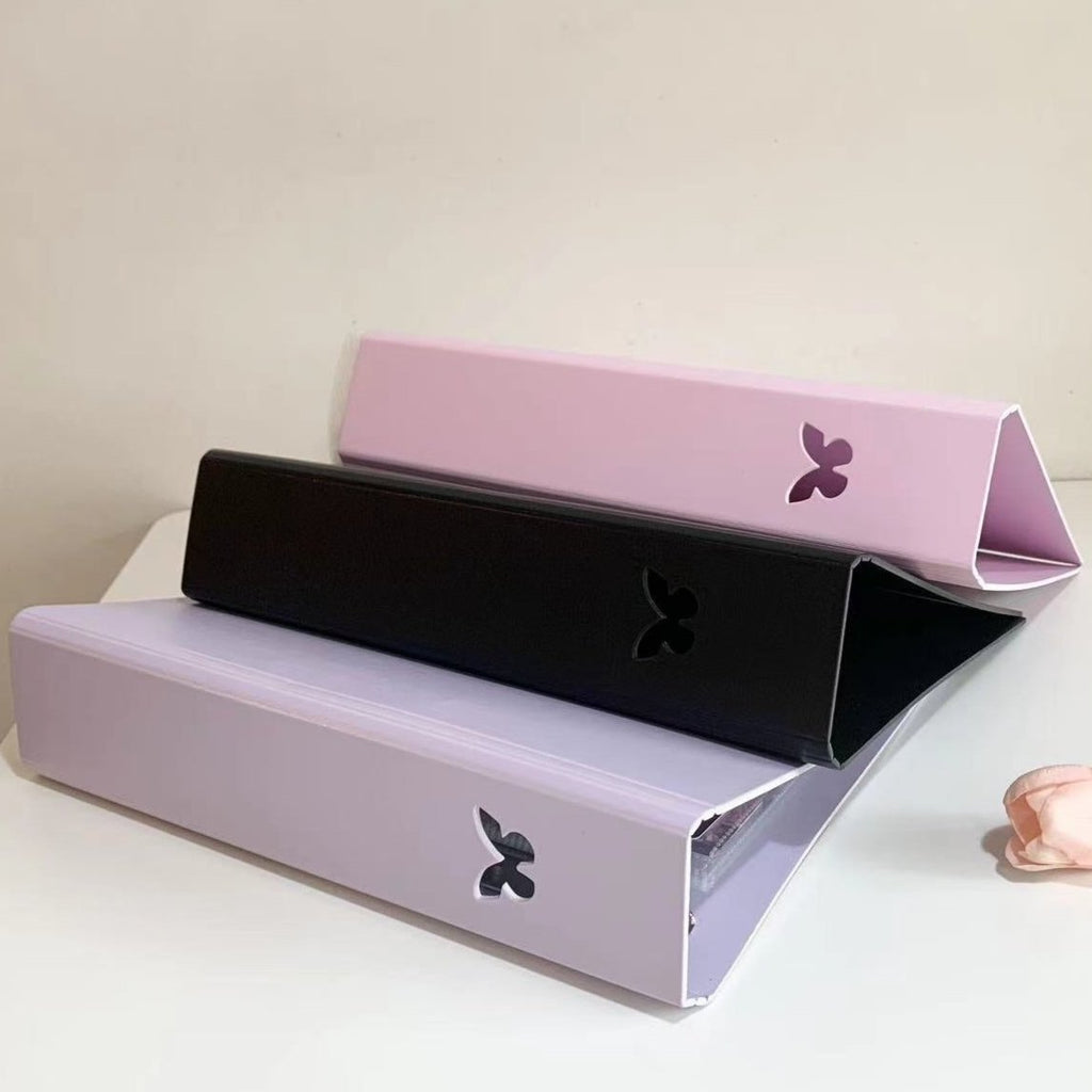 CeyiJun A4 Plus 2 Inch Minimalist Photocard Binder w Butterfly Cutout