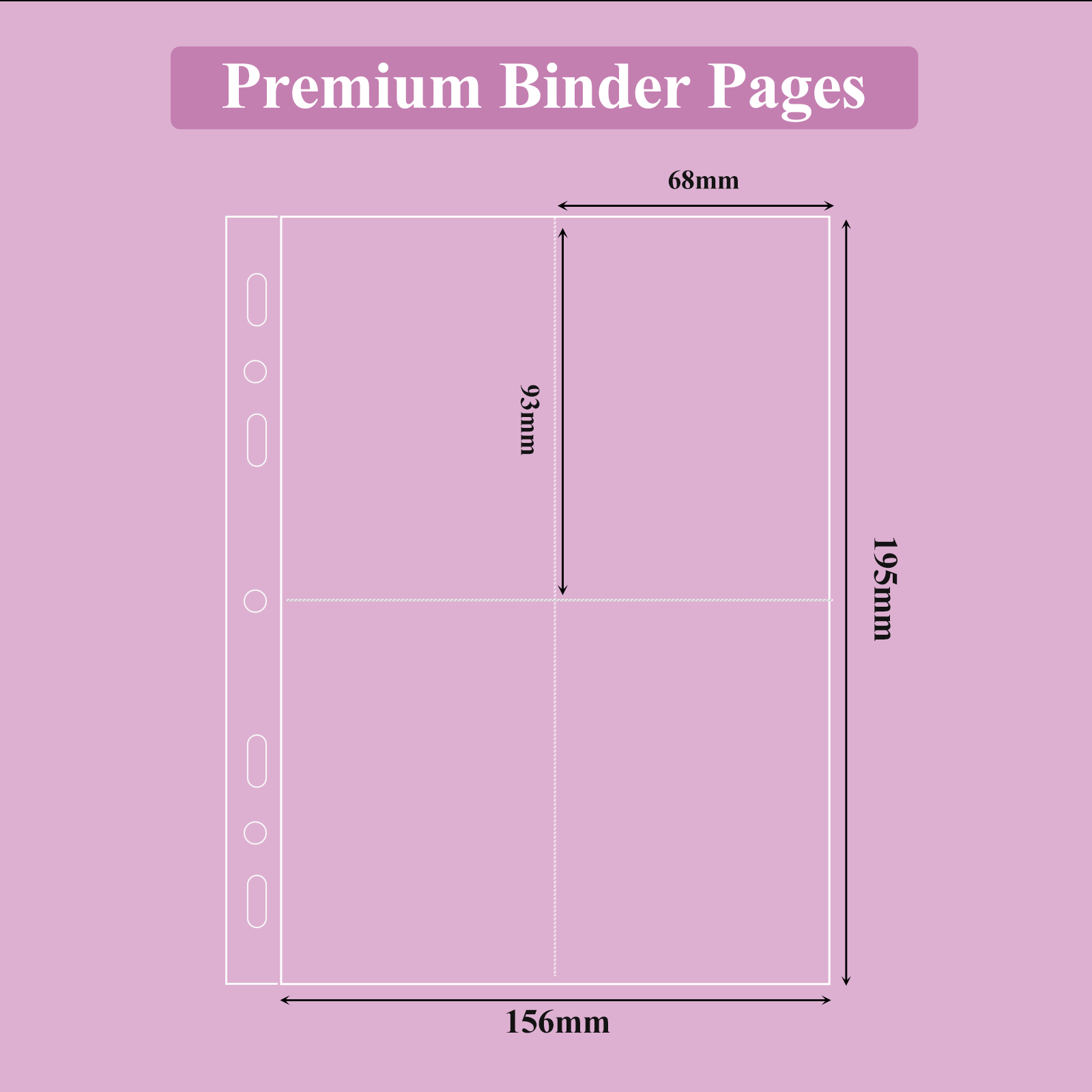 CeyiJun Kpop Photocard Binder Refills, Double Sided Sleeves, 100 Microns, Clear (A5 4-Pocket 25)