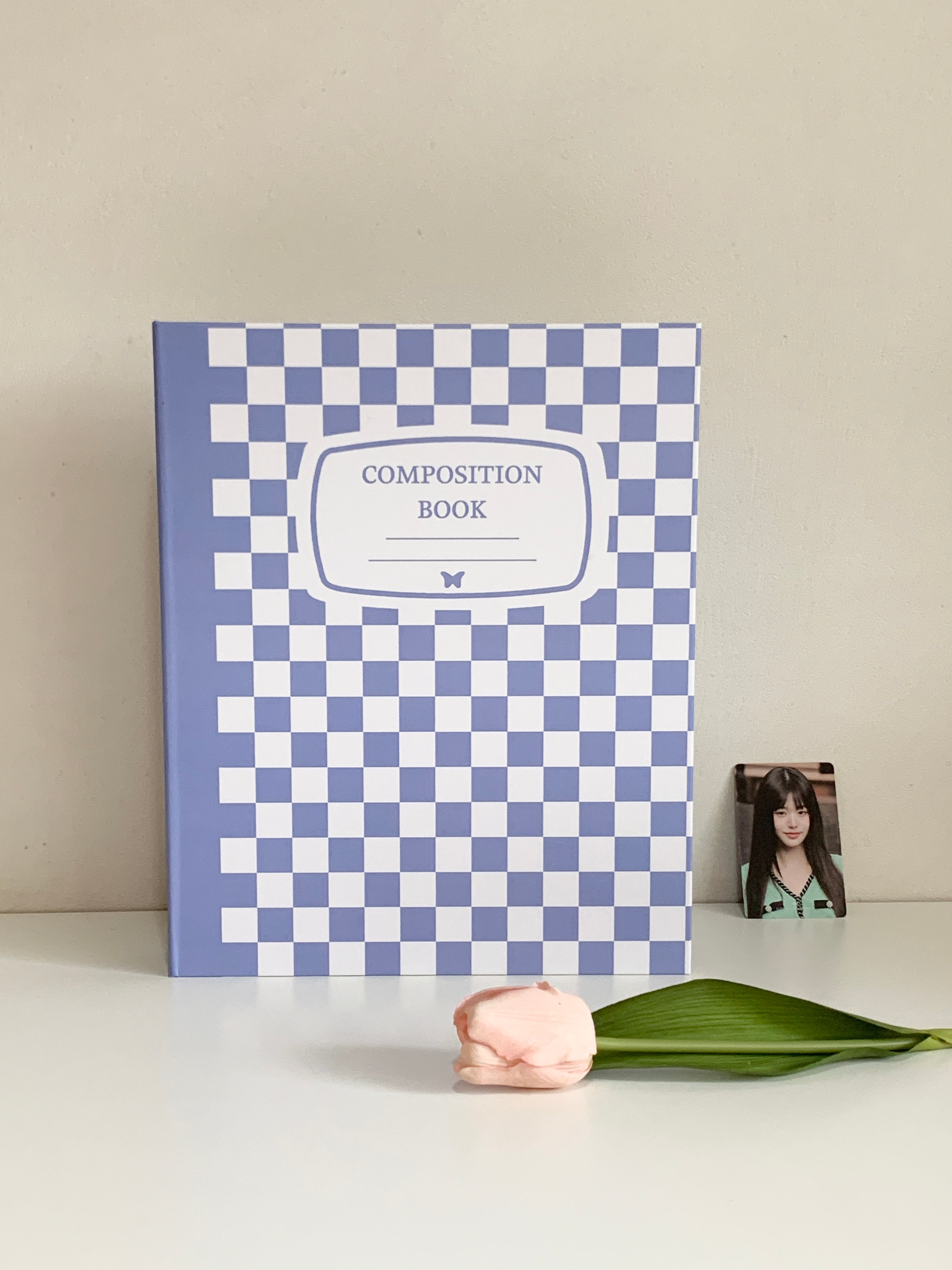 [PREORDER] PopKoolShop A4 1 inch Binder | Customizable Kpop Photocard Binder| 4 Ring Planner K-pop Binder Bullet Journal Scrapbook Gifts | New Checkered Design