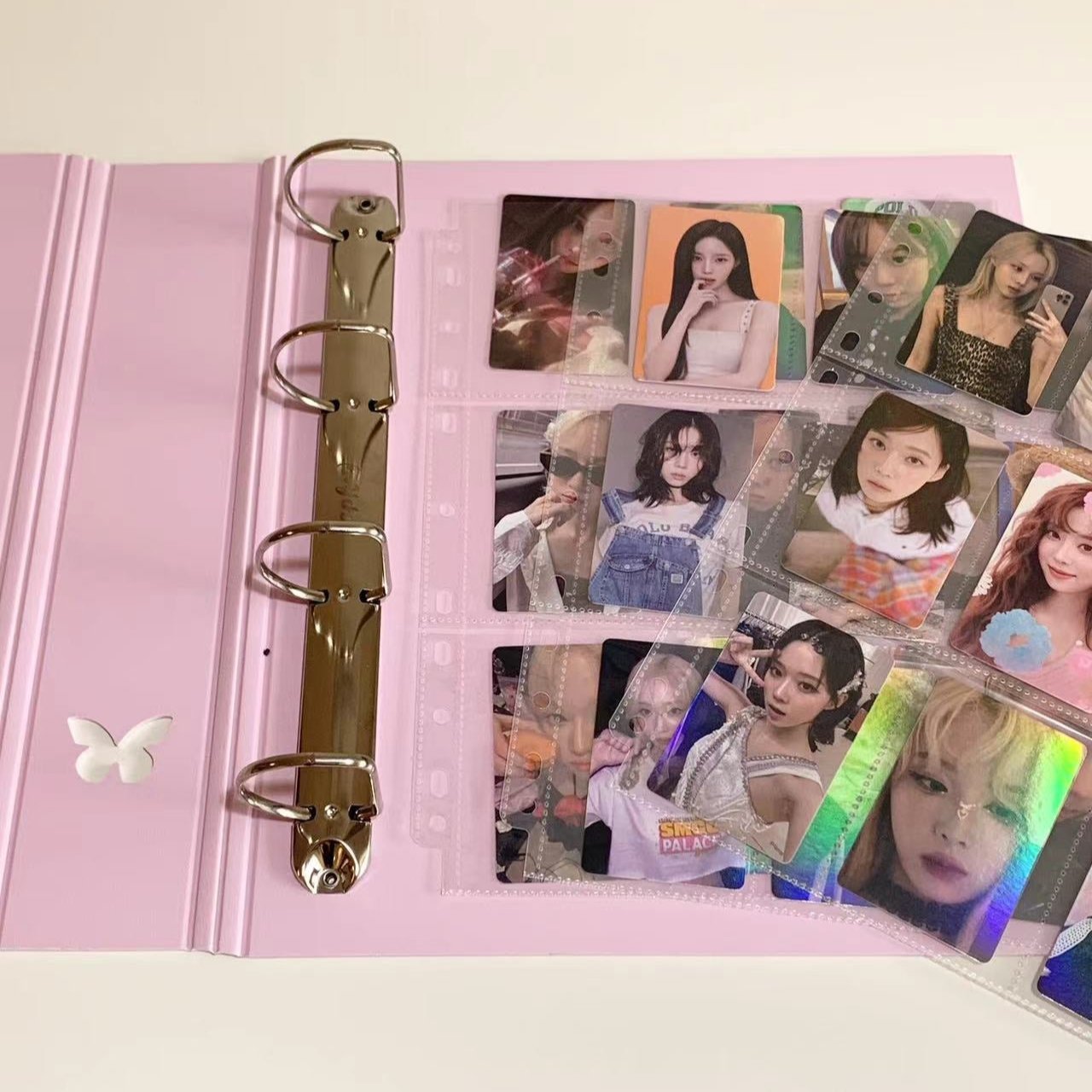 CeyiJun A4 Plus 2 Inch Minimalist Photocard Binder w Butterfly Cutout