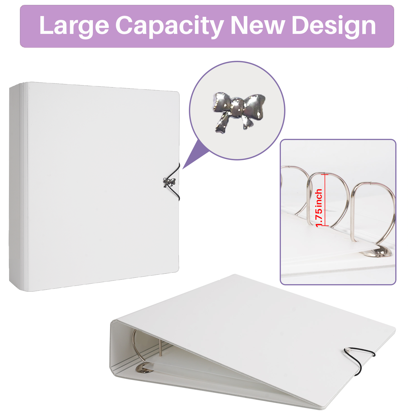 PopKoolShop A5 1.75 inch Binder | Customizable Kpop Photocard Binder| 3D Ring Planner K-pop Binder Bullet Journal Scrapbook Gifts | New Butterfly Design