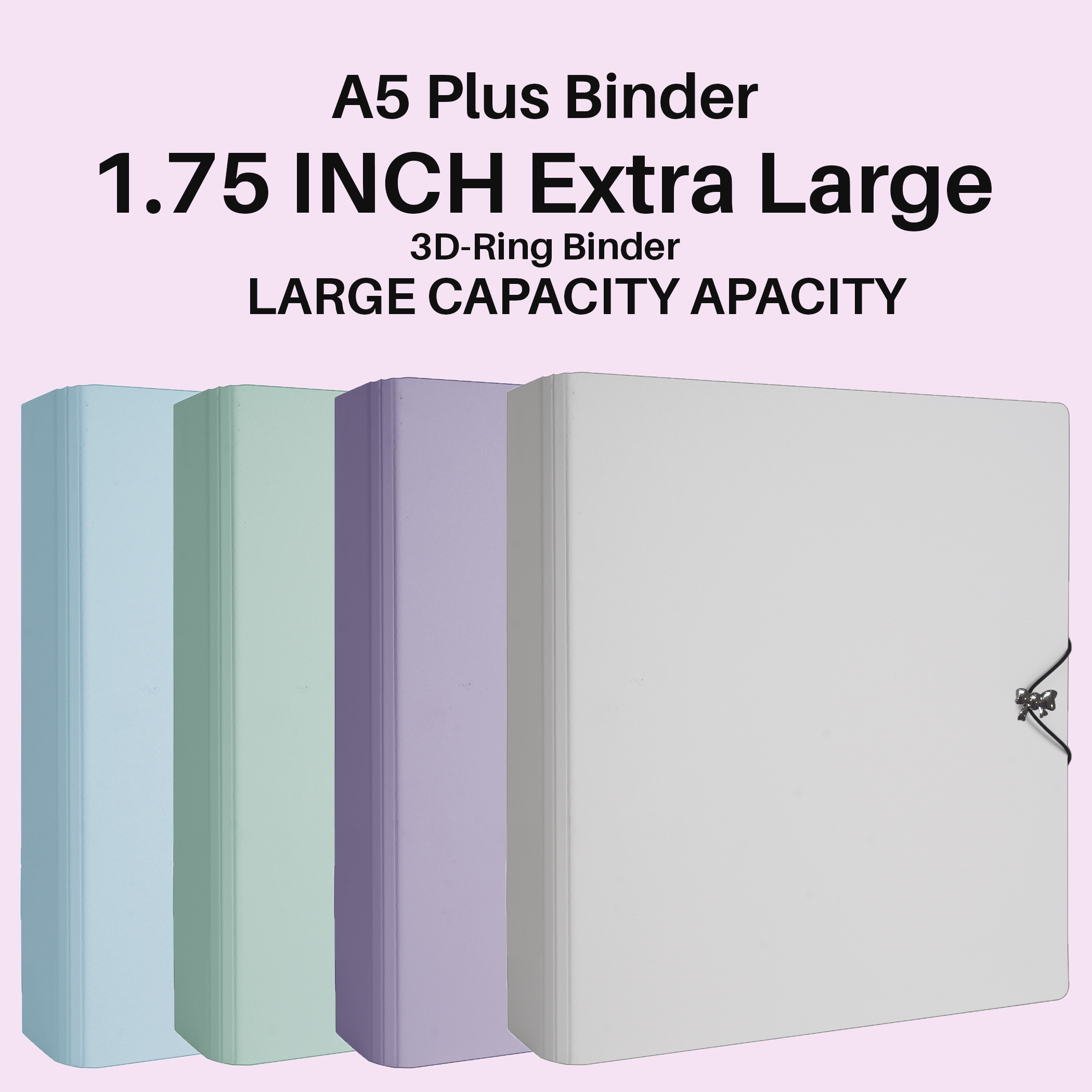 PopKoolShop A5 1.75 inch Binder | Customizable Kpop Photocard Binder| 3D Ring Planner K-pop Binder Bullet Journal Scrapbook Gifts | New Butterfly Design