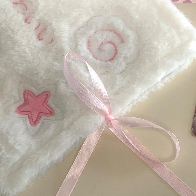 A5 Star fish board furry card book 3 inch album girl star small card six-hole looseleaf card book