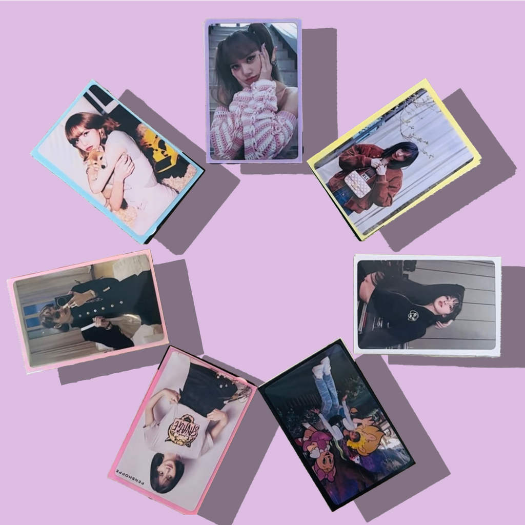 Kpop Photocard Premium Sleeves | All Color 100 Microns 61 x 91 mm Kpop photocards Colored Protector | Acid-Free 50 PCs Rose
