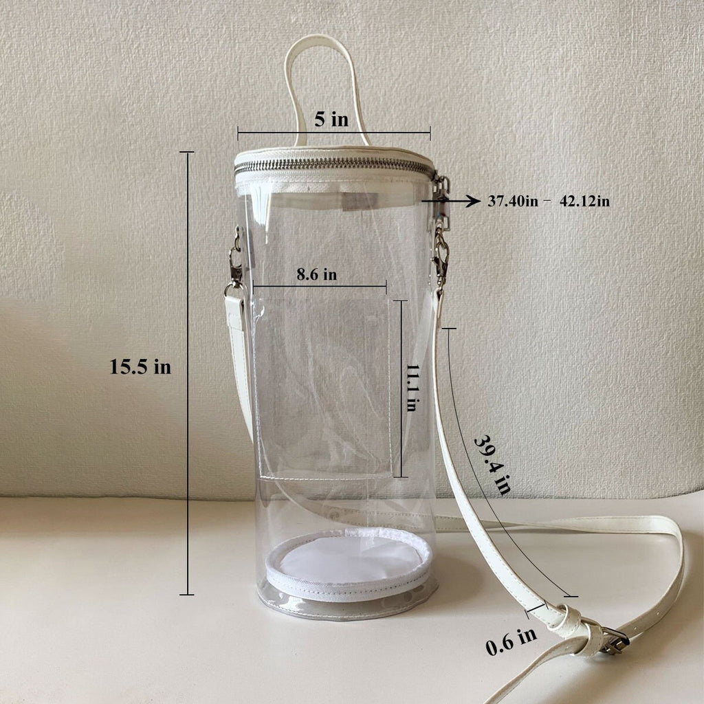 Aesthetic Clear Kpop LightStick Bag, Stadium Approved Crossbody Bag with Adjustable Strap Game Day Kpop Merch Gifts Stan