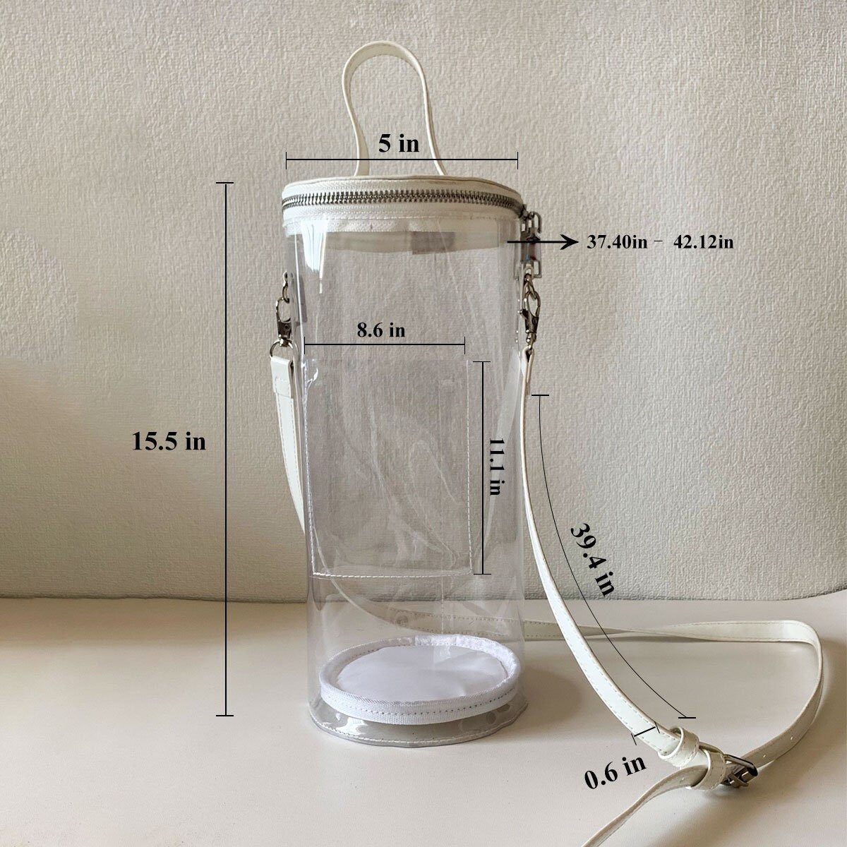 Aesthetic Clear Kpop LightStick Bag, Stadium Approved Crossbody Bag with Adjustable Strap Game Day Kpop Merch Gifts Stan